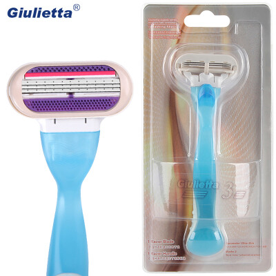 

Giulietta Women Razor Armpit Hair Removal Stainless Steel Blade 3 Layer Affordable GF2025-B