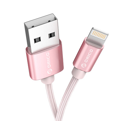 

Orrick Division (ORICO) LTF-10 Apple, кабель для передачи данных телефон зарядный кабель нейлона быстрый зарядный кабель iPhone5s / 6s / 7 / Plus 1 Ми-розовый
