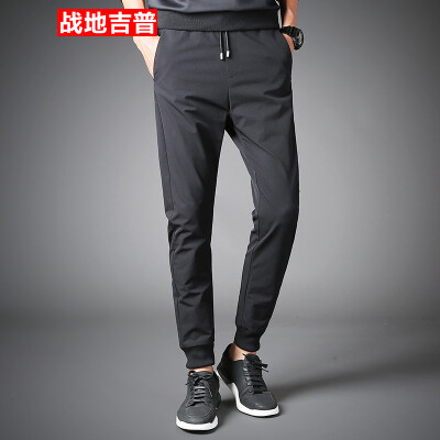 

Battlefield Jeep Casual Pants Male Belt Straight Pants Pants Men Slim Simple Bundle Harlan Pants 17095ZTX706 Black