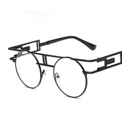 

Peekaboo Fashion retro gothic steampunk eyeglasses women round gold metal frame branded eyewear frames men designer UV400