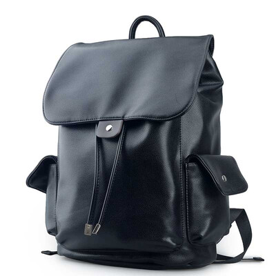

Mens backpack backpack male fashion leather leisure institute wind laptop bag8845