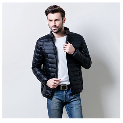 

2017 light down jacket male collar short paragraph large size casual down young jacket