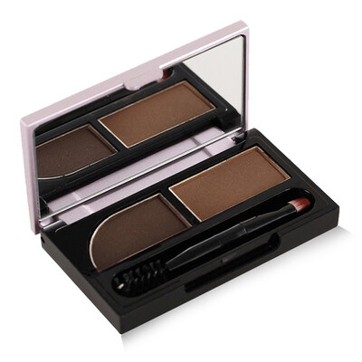 

Card blue Carslan big eyes Qiao Mei three-dimensional eyebrow powder 02 brown 22g waterproof not blooming two-color eyebrow powder