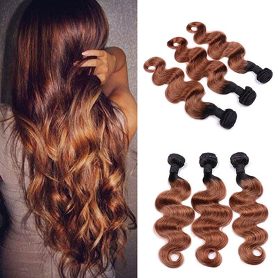 

3 Bundles 7A Brazilian Body Wave Human Hair Ombre 2 Tone Ombre Hair Bundles T1B30 Brazilian Virgin Hair Body Wave Ombre Weave