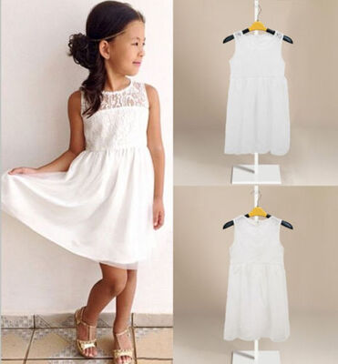 

Cute Fashion Kids Girls Toddler Baby Lace Princess Party Dresses Skirt Clothes
