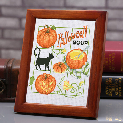 

embroider DIY DMC Cross stitchSets For Embroidery kits Halloween Pumpkin Soup factory direct sale