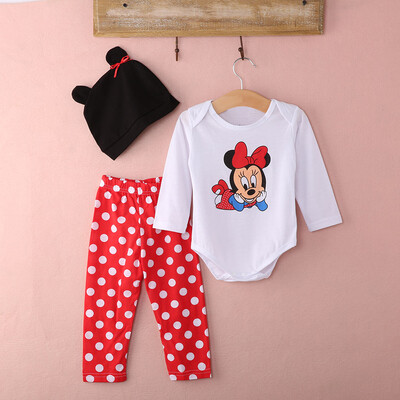 

3pcs Baby Boy Girls Kids Romper Bodysuit Jumpsuit Cap TopPantsHat Clothing Set