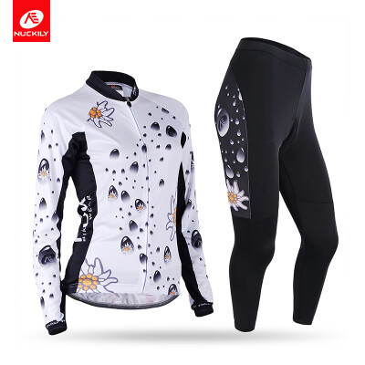 

NUCKILY Winter Women Special design Bike Apparel Thermal Feece Cycling Suit GE001GF001