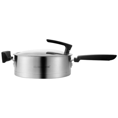 

【Jingdong Supermarket】 Golden Key (GOLDEN KEY) Qiaodao double-handle stainless steel small decoction pot 24cm pan Induction Cooker Universal GK-24E5F