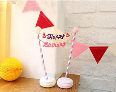 

1pc Multi-shape Cupcake Cake Topper Cartoon Cake Flags With Paper Straw For Wedding Birthday Party Baking Decoration Supplies