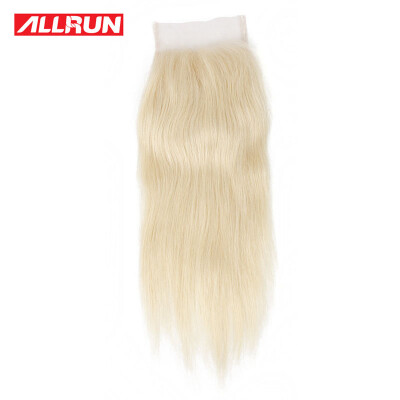 

613 Blonde Virgin Hair Straight Closure 4*4 Lace Size With Baby Hair Blonde Brazilian Hair Closure Human Hair Closure