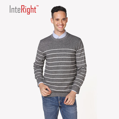 

Interview cotton men &39s horizontal round neck sweater