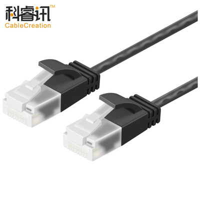 

CABLE CREATION CAT6A thin cable 05 meters ultra six UTP high speed network jumper narrow non-shielded computer router cable portable finished CL0045