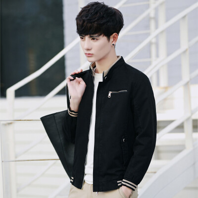 

Autumn washed jacket male Slim trend handsome cotton autumn 2017 new as gift for men's