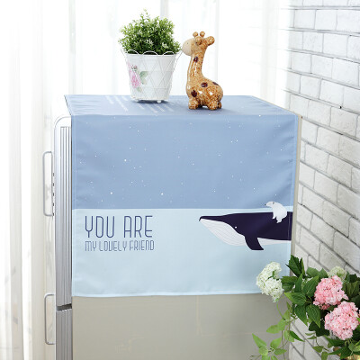 

Yuanyuan whale double door refrigerator cover dust cover simple fabric refrigerator cover cloth drum type washing cloth cover cloth 70160cm