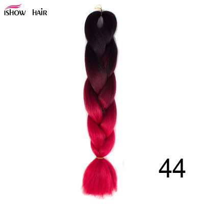 

Silky Strands 24 100g Ombre Synthetic Braiding Hair Extensions For Crochet Braids Kanekalon Jumbo Braids Two Tone Ombre Color 1p