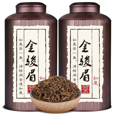 

Runhu tea black tea Wuyishan Jin Junmei tea gift box is 500g (250g * 2 cans