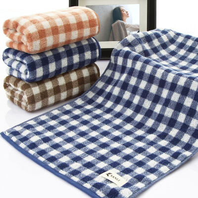 

Sanli cotton A standard simple and elegant towel Value 3 loaded 34 × 71cm Each is individually packaged beige + light coffee + light blue