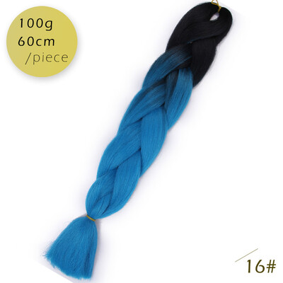 

AISI HAIR Ombre Kanekalon Braiding Hair Extensions 24inch 100g Synthetic Jumbo Braids Hair Fiber Pink Purple Blue Green 1pce