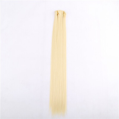 

Brazilian Straight Hair Clip in Synthetic Hair Extension Clip In Hair 6Pcs/Set Long Wavy Heat Resistant Hair Pieces 613 Color