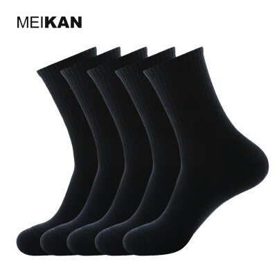 

MEIKAN Men Terry Socks Winter Colorful Short Ankle Socks Compression Bike Cycling Thicken Warm Socks 5Pair/lot