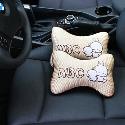 

Car decoration Car headrest cartoon breathable ice silk neck pillow car supplies washable seasons car pillow pillow pillow 2 PCs