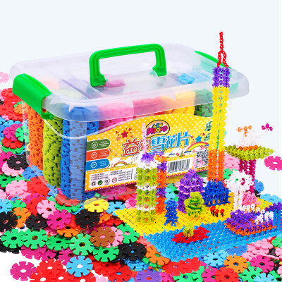 

US Yangyang thickened snowflake pieces of building blocks medium magnetic non-magnetic spell inserted boys and girls 1-2 children 3-6 years old toy wholesale