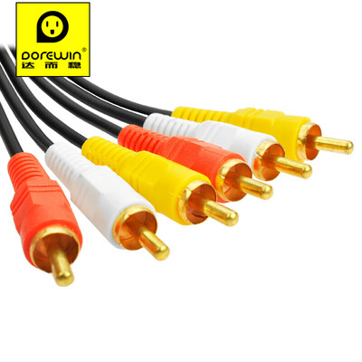 

Up&steady DOREWIN AV cable audio&video cable three to three 3rca lotus head DVD color line three lotus to three Lotus audio line RZR005