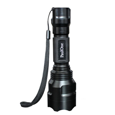 

paulone T6 light flashlight C8 10W 500 meters long-range charge waterproof 1 flashlight 1 charger 1 battery 1 bike clip ZY007-T6