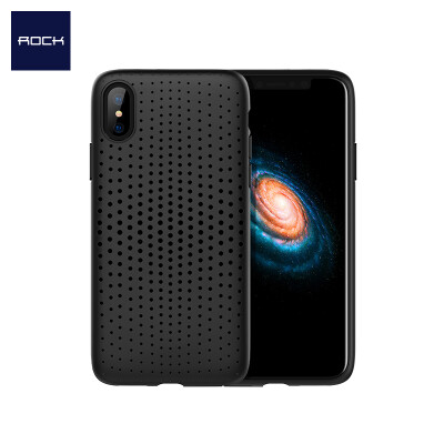 

ROCK Apple X 10 Phone Case iPhoneX 10 Case Lightweight&breathable silicone shell soft shell network black