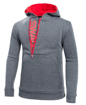 

2017 HOT New Style Mens Casual Letters Fashion Simple Zipper Hooded Sweater Coat for Men