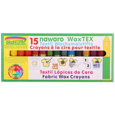 

European wax wax children wax crayons 15 color fabric colored crayons Germany imported children's baby painting tools easy to clean children fall-proof brush