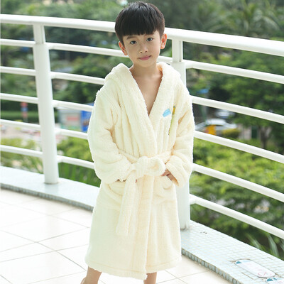 

Xinmeishu children&39s bathrobes towel yukata thickening combed long-staple cotton gowns youth pajamas swimming hooded hot spring clothes