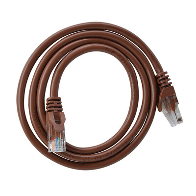 

Amp Simon A50T Super five network jumper CAT5e finished network cable 100M network cable computer network jumper oxygen free copper cable brown 2 meters