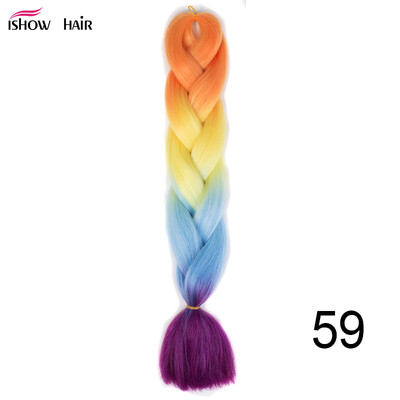 

Silky Strands 24'' 100g Ombre Synthetic Braiding Hair Extensions For Crochet Braids Kanekalon Jumbo Braids Two Tone Ombre Color 1p