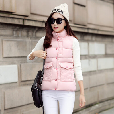 

Autumn and winter new Korean version of the feather cotton horse clip short jacket was thin collar collar Slim cotton vest female