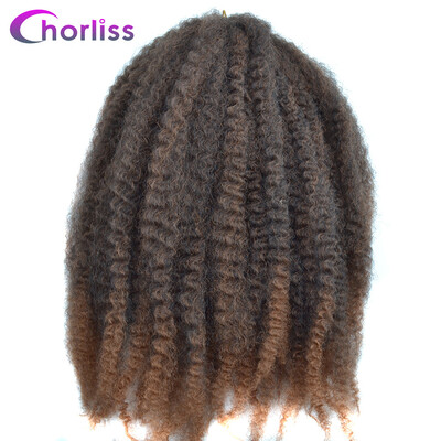 

18 '' Afro Kinky Twist Braids Hair Crochet Braids Hair Curl Crochet Synthetic Braiding Hair 100g/Piece Brown Black Purple Color