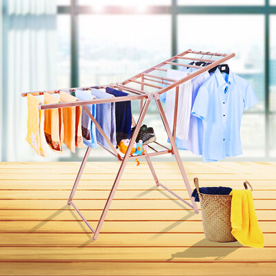

Revitalization of purple gold aluminum alloy wing type folding drying rack SJ1279