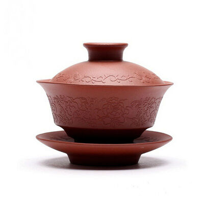 

Cha Handmade Yixing Zisha Clay Brown Gaiwan 110ml