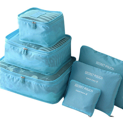 

QINGWEI Storage Bag Waterproof Box 6 PCs in 1 Pink / Blue