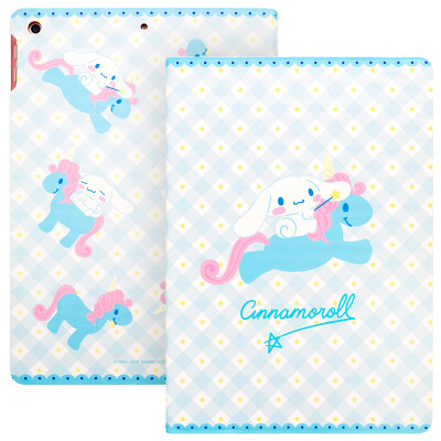 

Hello Kitty IPad случай 9.7 дюймов нового плоского мультфильма защитной оболочки холстер прекрасного брекет интеллектуальных наборов сна с большими ушами собакой голубой