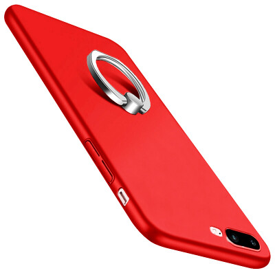 

Biya Zi (BIAZE) Apple 7 Plus phone shell iPhone7 Plus protective sleeve all-inclusive anti-dropping scrub ring holder simple series JK197- red