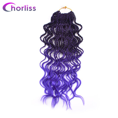 

1pcs/pack 14 inch Curly Senegalese Twist Crochet Braids 35 Roots Synthetic Braiding Hair Extension Low Temperature Fiber