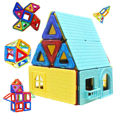 

Magnet player (MAGPLAYER) large 6.5CM magnet block building blocks 54 pieces of magnetic pieces building blocks inserted children's educational toys magnetic innovation educational toys pull toys