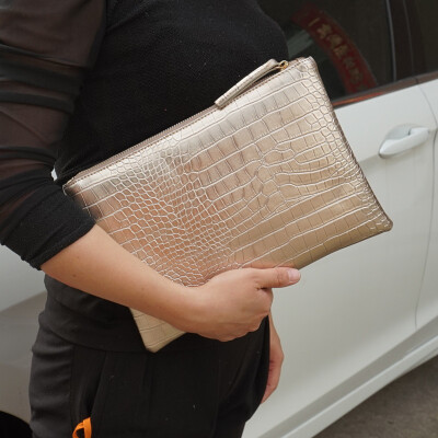 

Fashion crocodile womens clutch bag pu leather women envelope evening bag 2017 new female Clutches Handbag bolsa feminina purse