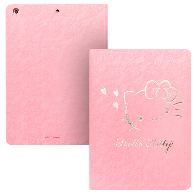 

Hello Kitty new iPad case 97 inch cartoon shell intelligent sleeping leather lace paragraph Hello Kitty Hello Kitty pink
