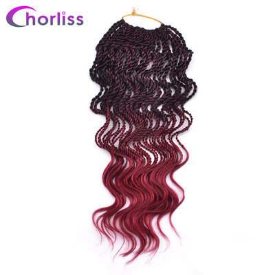 

1pcspack 14 inch Curly Senegalese Twist Crochet Braids 35 Roots Synthetic Braiding Hair Extension Low Temperature Fiber