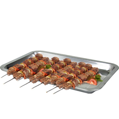 

Jingdong Supermarket Baijie Baijie stainless steel tray barbecue tray food tray 21 31 2