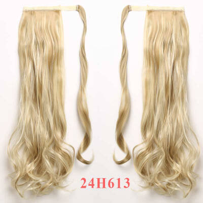 

AISI HAIR 22" 120g High Temperature Fiber Long Wavy Synthetic Wrap Around Hairpieces Fake Hair Ponytail Extensions