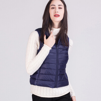 

City plus CITYPLUS 2017 winter new style women&39s clothing collar collar self-cultivation vest wild light down vest vest CWYR179654 deep purple M